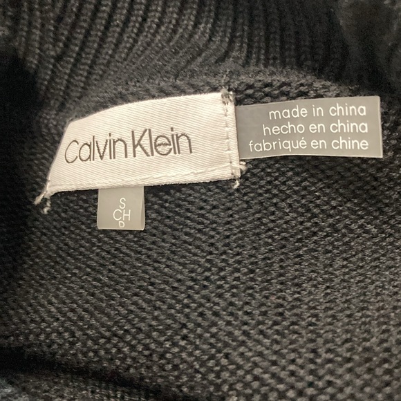 Calvin Klein Women’s Black Crowl Knit Mini Dress Long Sleeves - Picture 5 of 5